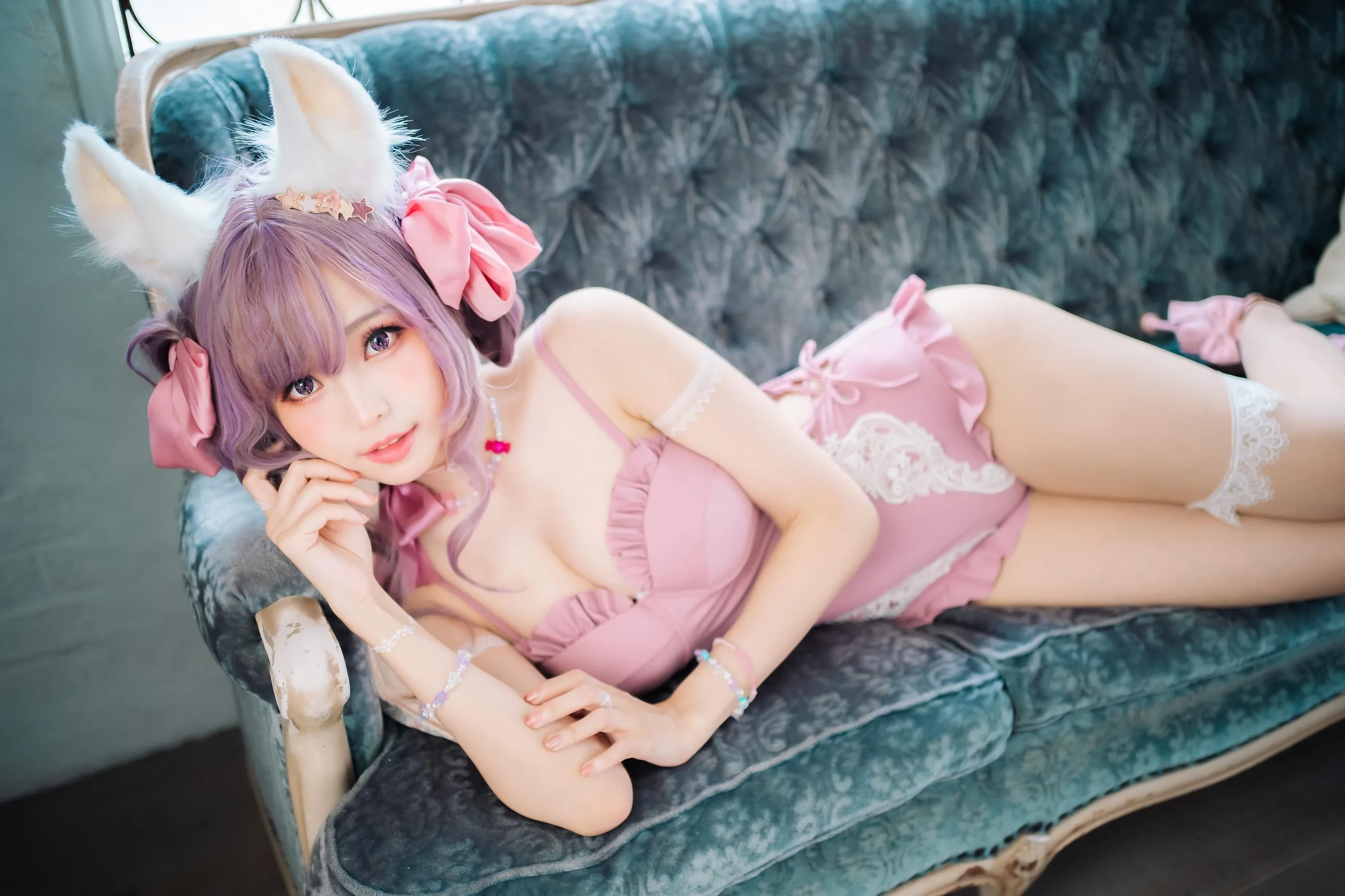 ElyEE子 – NO.82 Fluffy Summer – Original Swimsuit-粉色 [54P]插图3